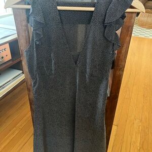 A Classy Chic Boutique Black and White Midi Dress